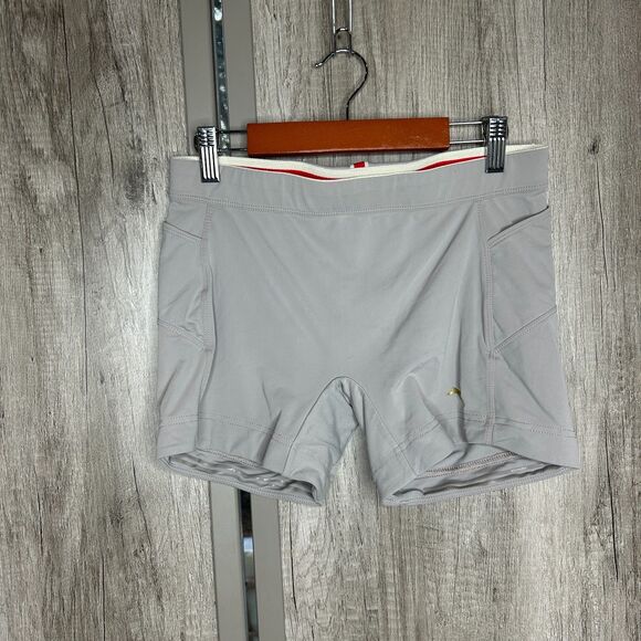 Tracksmith Bike Shorts Light Gray Color Pockets Spandex Size M - Picture 1 of 6